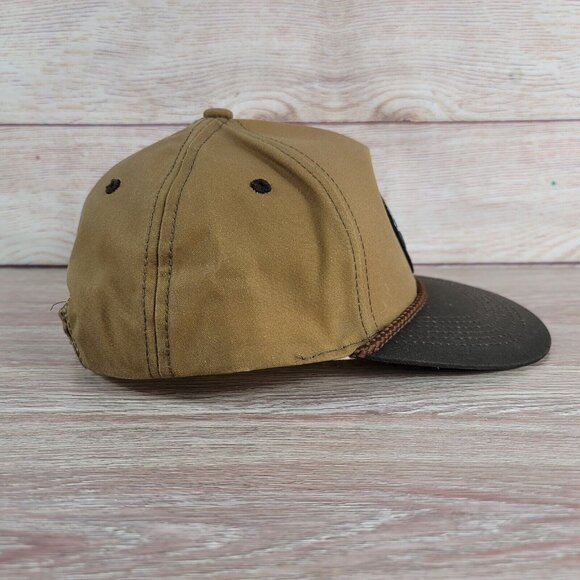 NEW Burlebo Snapback Hat Men's Rope Waxed Canvas Patch Fishing Hat Adjustable - Picture 3 of 7